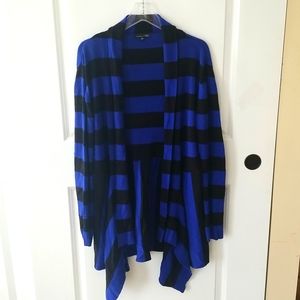 Rxb cardigan blue and black striped tapered